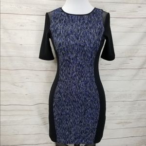 Elie Tahari Design Nation Size 10 Black Blue Tweed